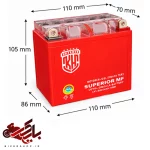 باتری موتور سیکلت 12 ولت 6 آمپر متوسط کلیک KH POWER